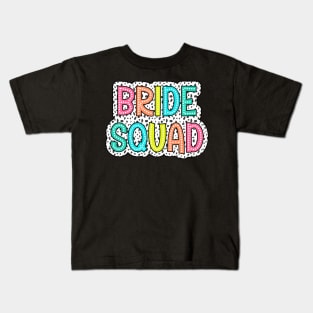 Bride Squad Bachelorette Bridesmaid Bridal Shower Kids T-Shirt